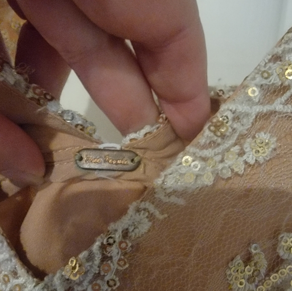 Free People Night Shimmer Dress | Beige | Size 6/8 - Picture 6 of 11